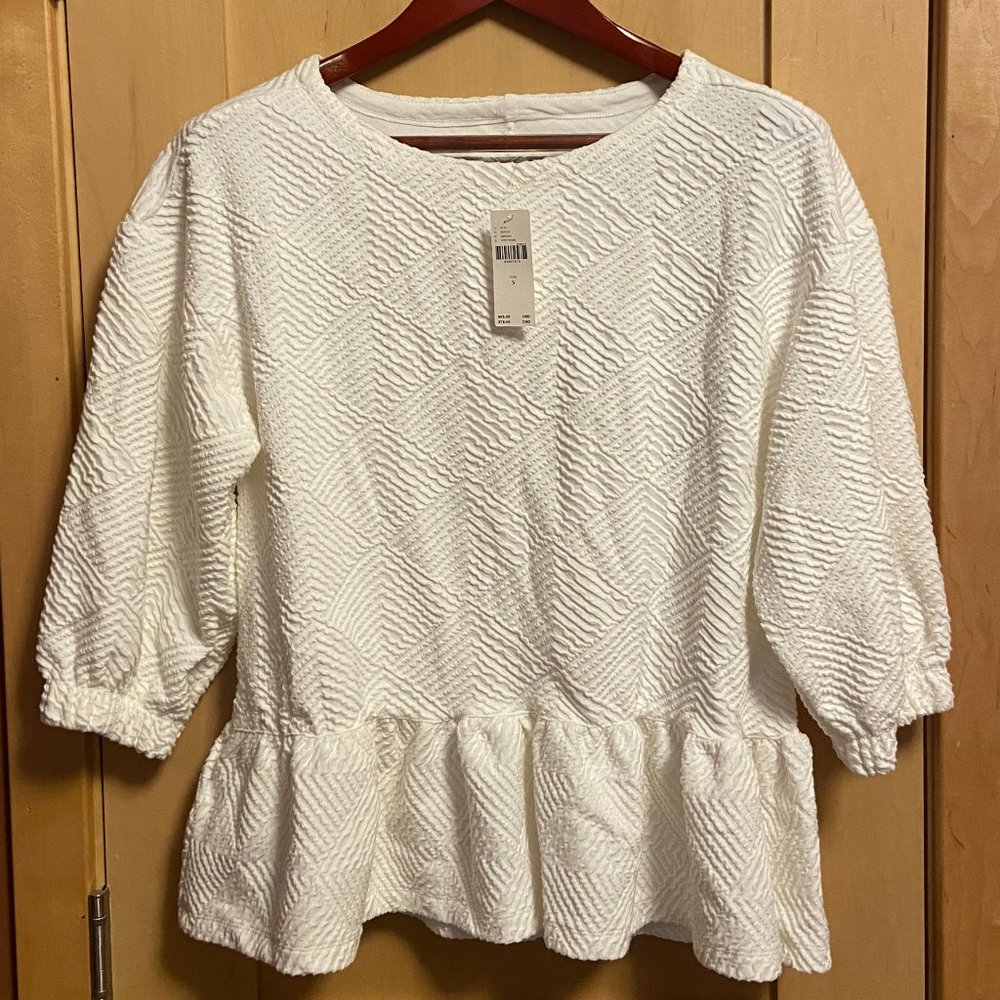 NWT! Maeve by Anthropologie Beige Top: Size Small